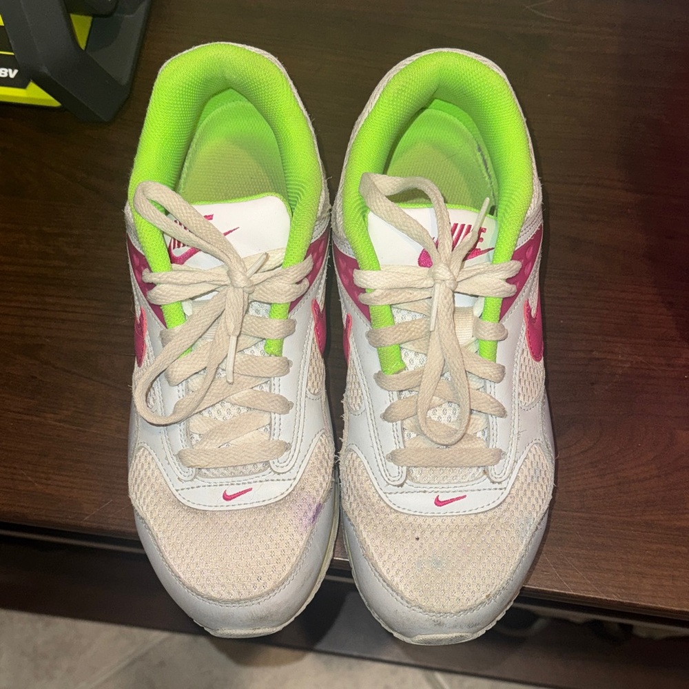 Nike Women's Air Max White and Neon Green